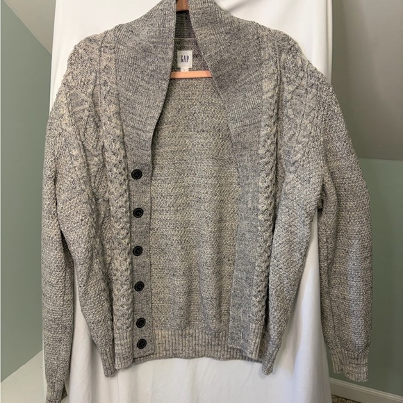 GAP Sweaters - GAP Heather Gray Knit Sweater Womens size Large
